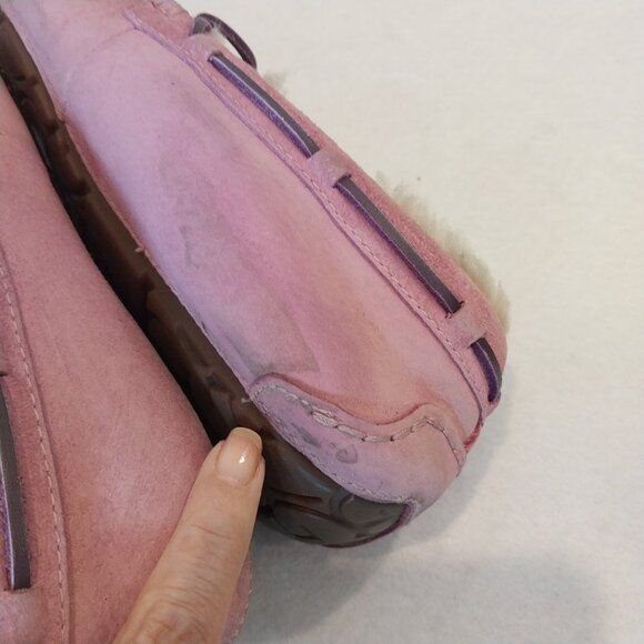 UGG Shoes Slippers Women 7 Pink Purple Dakota 5612 Comfort Shearling Fur Slip On - Picture 6 of 13